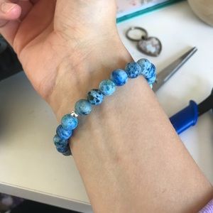 Handmade lace agate bracelet